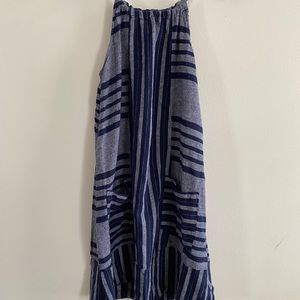 Denim and navy dress!